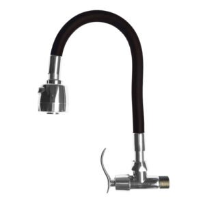 1021 LLAVE COCINA FLEXIBLE COLOR NEGRO P/PARED FF-28NE