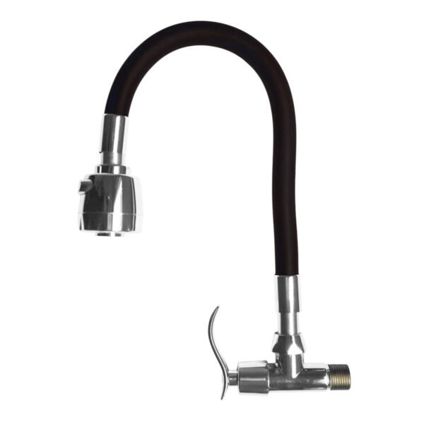 LLAVE COCINA FLEXIBLE COLOR NEGRO P/PARED FF-28NE