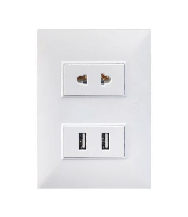 TOMACORRIENTE MIXTO + 2 PUERTO USB KF2256