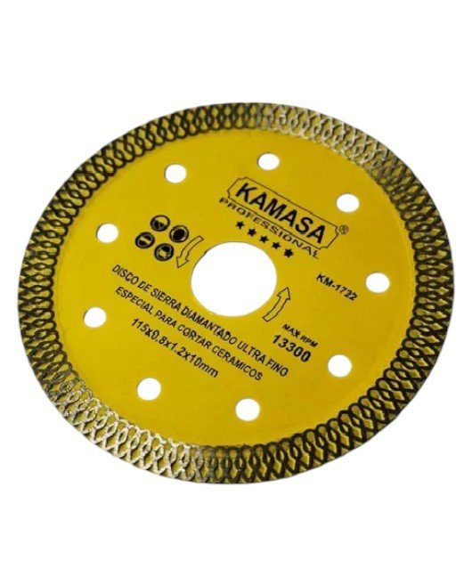 DISCO DIAMANTADO ULTRAFINO 4-1/2" P/CERAMICO AMARILLO KM1722