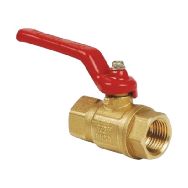 LLAVE ESFERICA BRONCE 1/2" M/ROJO ITALY