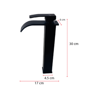 1580 MEZCLADORA LAVATORIO ALTO NEGRO 108016