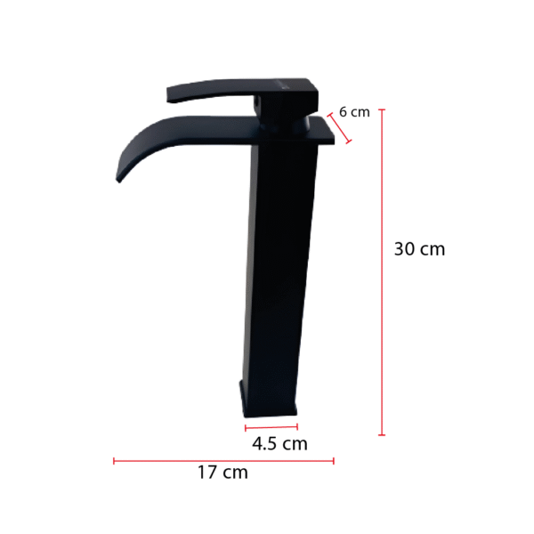 MEZCLADORA LAVATORIO ALTO NEGRO 108016