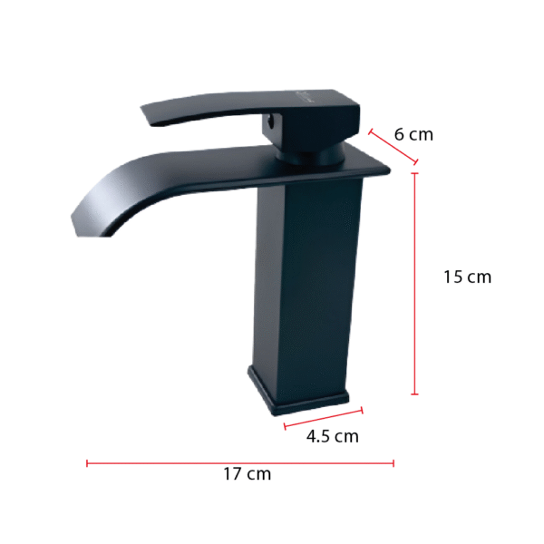 MEZCLADORA LAVATORIO BAJO NEGRO 108006