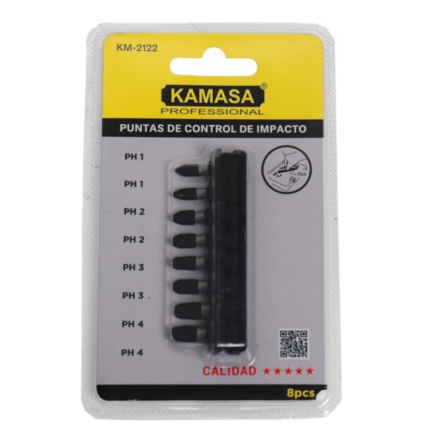 PUNTAS IMPACTO 8PZA PH 1/2"-3/4" KM2122