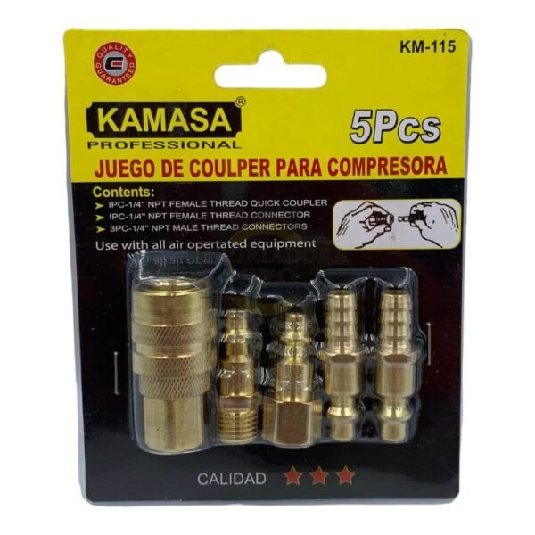 COPLES 1/4" COMPRESORA 5PZA KM115