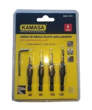 BROCA AVELLANADORA 4PZA (6,8,10,12MM) KM1701