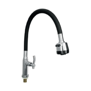 1714 LLAVE COCINA FLEXIBLE COLOR NEGRO P/MUEBLE ALETA 103074