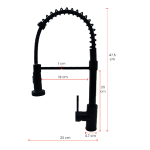 1716 MEZCLADORA COCINA FLEXIBLE P/MUEBLE NEGRO PREMIUN 104056