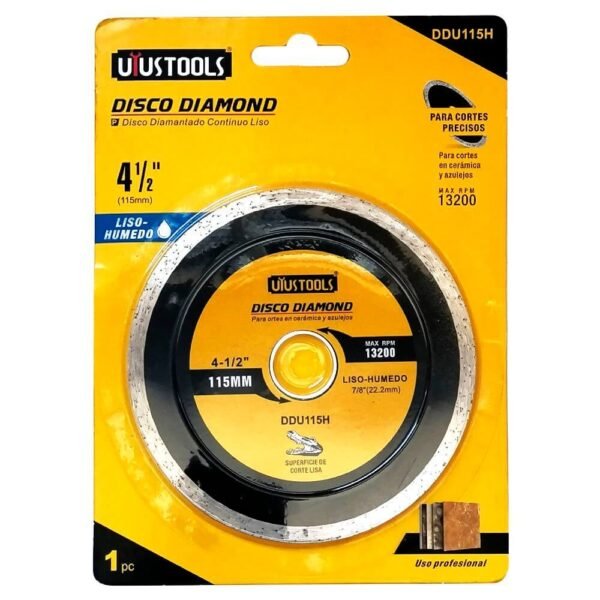 DISCO DIAMANTADO LISO CONTINUO 4-1/2" DD115H