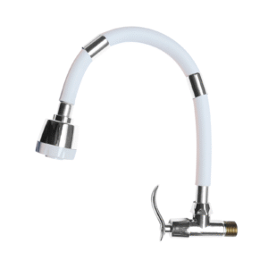 1728 LLAVE COCINA FLEXIBLE COLOR BLANCO P/PARED