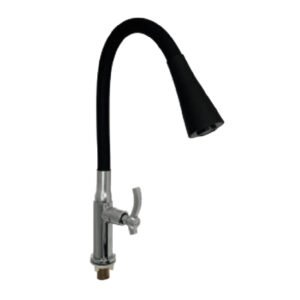 1847 LLAVE COCINA FLEXIBLE P/MUEBLE TIPO GANZO NEGRO ALETA 103214