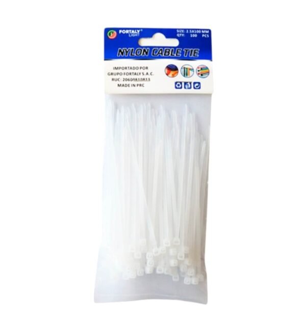 CINTILLO BLANCO 30CM 300X4.8MM 100PZA F-300-1B
