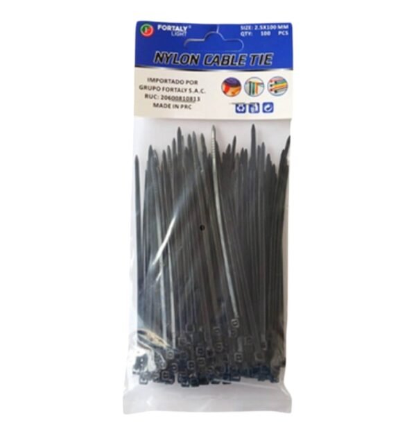 CINTILLO NEGRO 30CM 300X4.8MM 100PZA F-300-1N