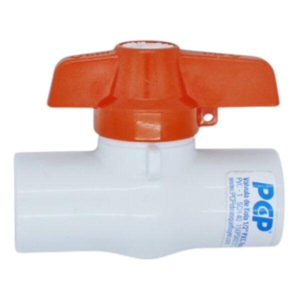 LLAVE ESFERICA PVC 1/2" LIVIANO NARANJA ROSCAR 3062