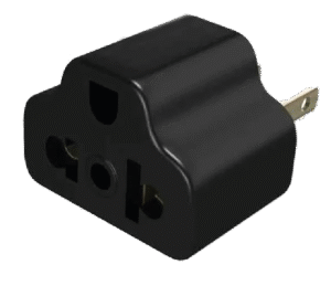 1899 ADAPTADOR ENCHUFE PLANO NEGRO K320080