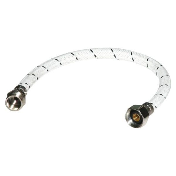 TUBO ABASTO BLANCO TRENZADO 1/2"X1/2"