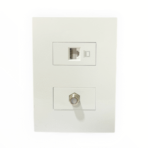 1942 TOMA MIXTO COAXIAL + RJ45 BLANCO CUADRADO KS2285