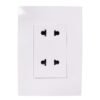 TOMACORRIENTE DOBLE BLANCO CUADRADO KS6204TR