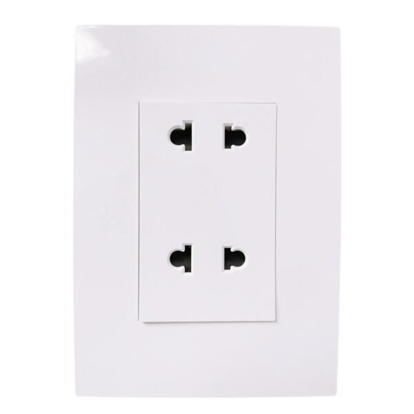 TOMACORRIENTE DOBLE BLANCO CUADRADO KS6204TR