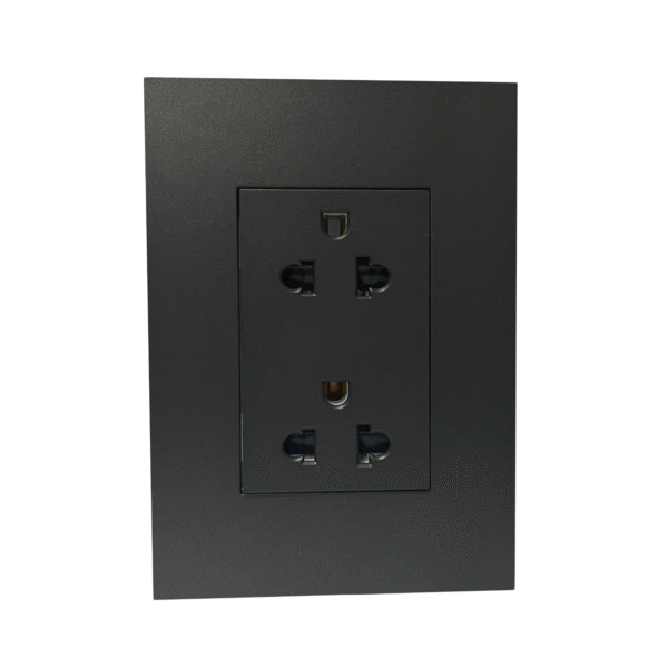 TOMACORRIENTE DOBLE L/TIERRA NEGRO KS6208.FMBK