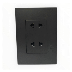 TOMACORRIENTE DOBLE NEGRO KS6204TR.FMBK