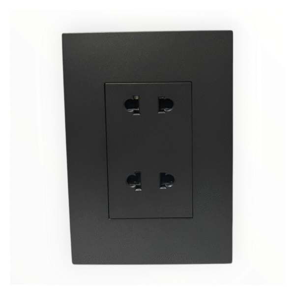 TOMACORRIENTE DOBLE NEGRO KS6204TR.FMBK