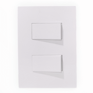 1954 INTERRUPTOR DOBLE BLANCO CUADRADO KS2201