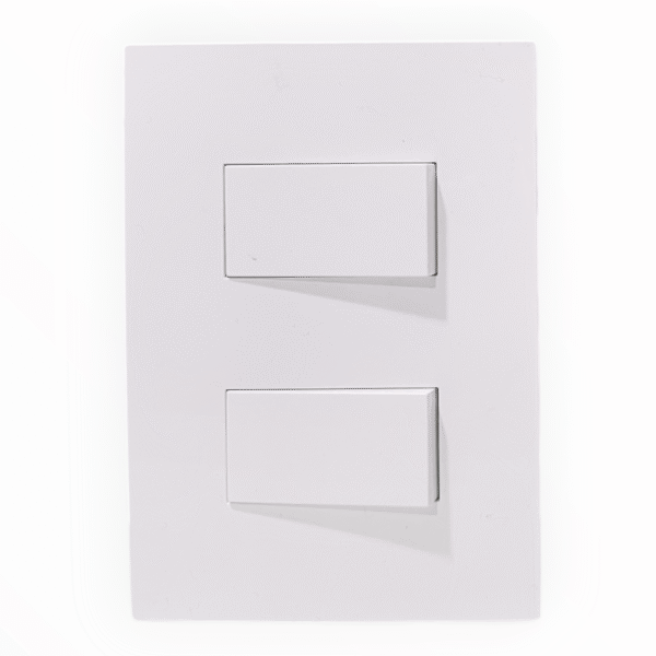 INTERRUPTOR DOBLE BLANCO CUADRADO KS2201