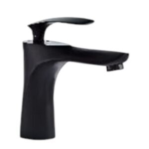 MEZCLADORA LAVATORIO BAJO NEGRO TIPO HOJA 9946X