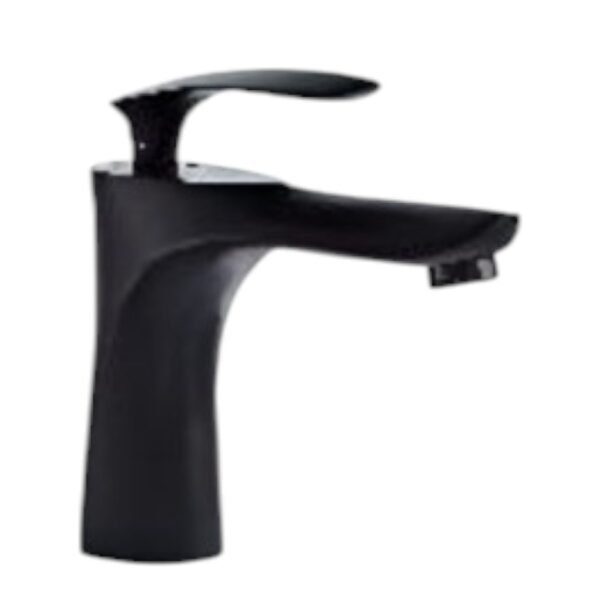 MEZCLADORA LAVATORIO BAJO NEGRO TIPO HOJA 9946X