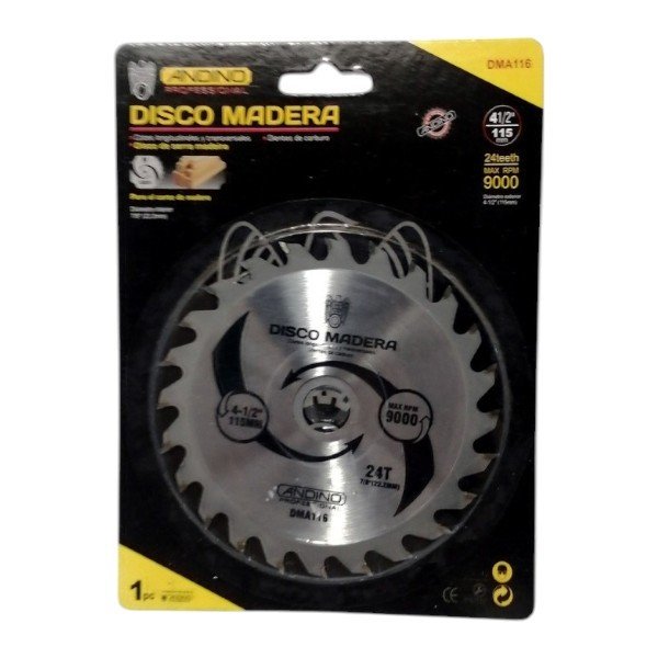 DISCO MADERA 4-1/2"X40T