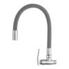 LLAVE COCINA FLEXIBLE COLOR GRIS P/PARED