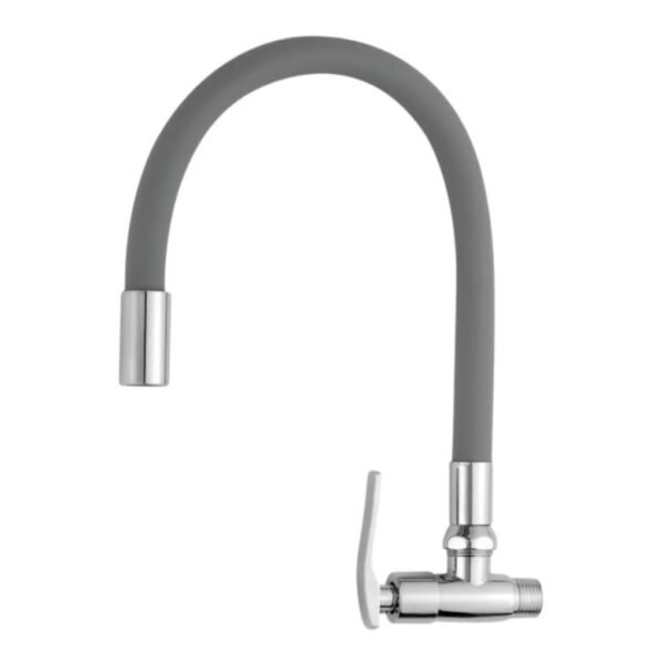 LLAVE COCINA FLEXIBLE COLOR GRIS P/PARED
