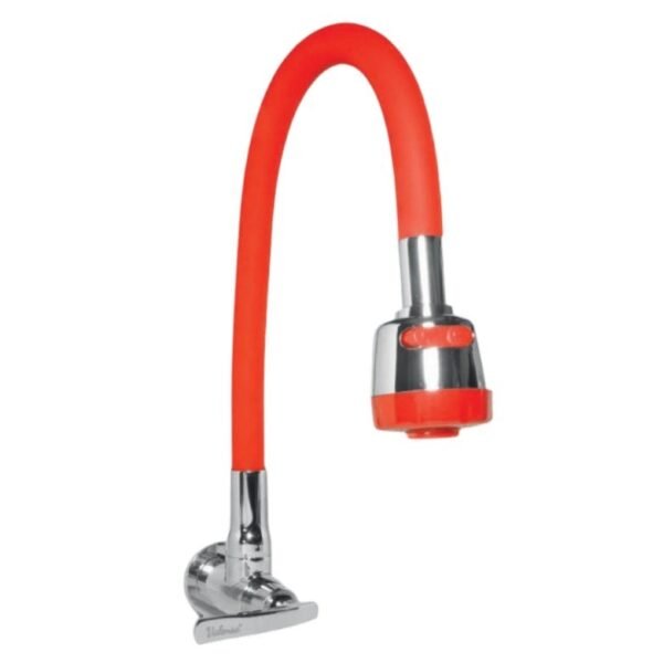 LLAVE COCINA FLEXIBLE COLOR ROJO P/PARED PESADO 103066RE