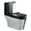 INODORO ONE PIECE NEGRO BRILLANTE + MARMOL OVALADO 690X380X750 ZT-S084-PR