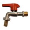 LLAVE JARDIN BRONCE/CROMADO M/CURVO ROJO AM-5110RO