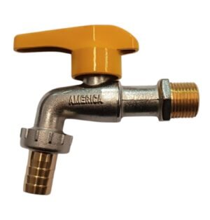 2398 LLAVE JARDIN BRONCE/CROMADO M/CURVO AMARILLO AM-5110AM