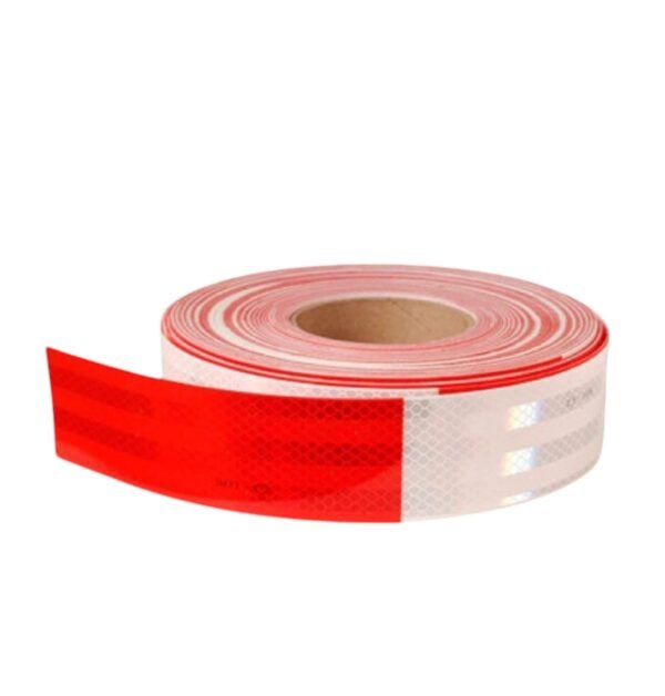 CINTA REFLECTIVA COLOR ROJO Y BLANCO 2" X 45.7MTR - CREROBL
