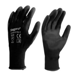 GUANTE NYLON TELA+GOMA POLIURETANO NEGRO "XS" T/6 GPUGLEXNE