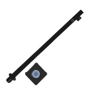 BRAZO SOLO DE DUCHA 40CM CUADRADO MINIMALISTA NEGRO (PLANO) 50100371