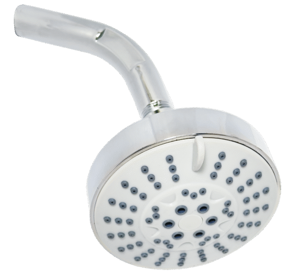 CABEZA DE DUCHA 4" ESPAÑOLITA REGULABLE 5 FUNCIONES+ BRAZO CROMADO 17CM 2611