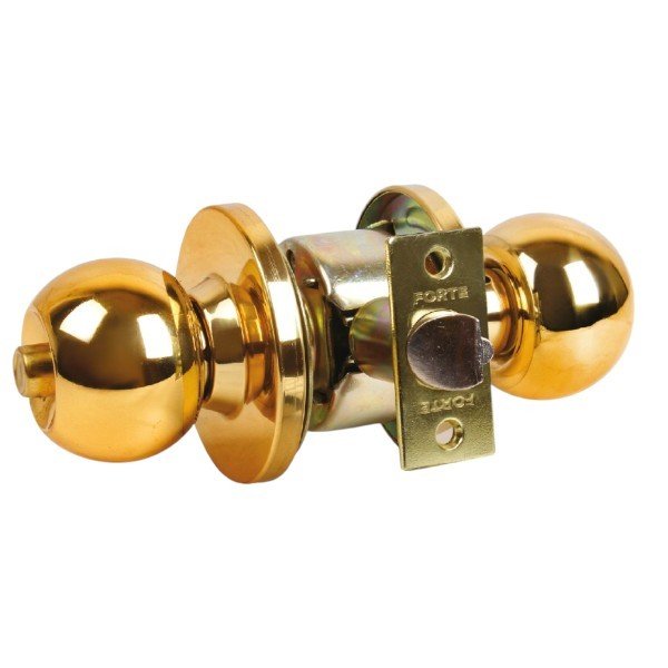 CERRADURA PERILLA BRONCE PULIDO BP-007 (DORADO)