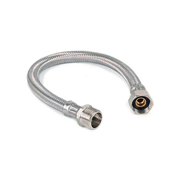 TUBO ABASTO REFORZADO 1/2"X1/2"X40CM AM-5509