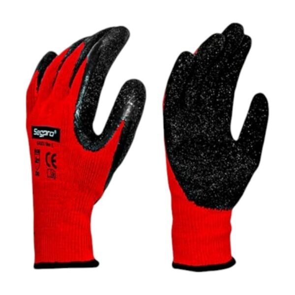 GUANTE POLIALGODON+GOMA ROJO "M" T/8 GLGFLEXRO