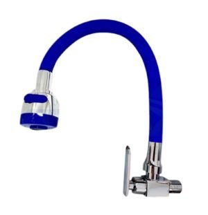 710 LLAVE COCINA FLEXIBLE COLOR AZUL P/PARED FF-28AZ