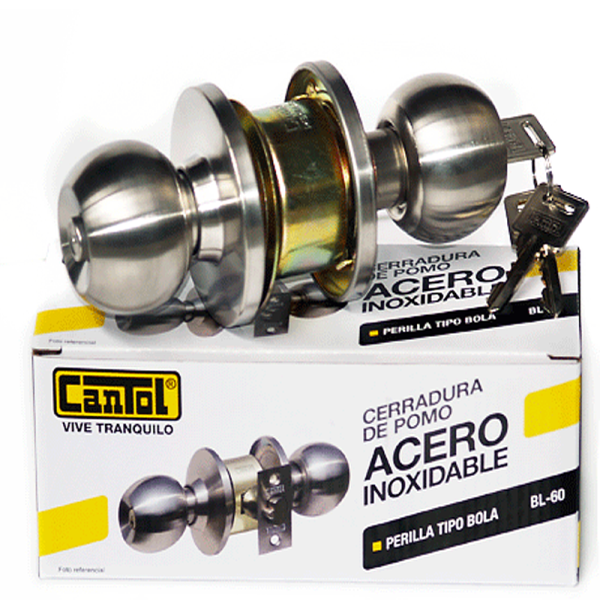 CERRADURA PERILLA ACERO INOXIDABLE BL60