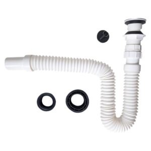 TRAMPA CORRUGADA BLANCA + DESAGUE 4" PVC FY-3018