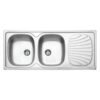 LAVADERO ACERO 2 POZAS INOX 116X50CM 93880/605