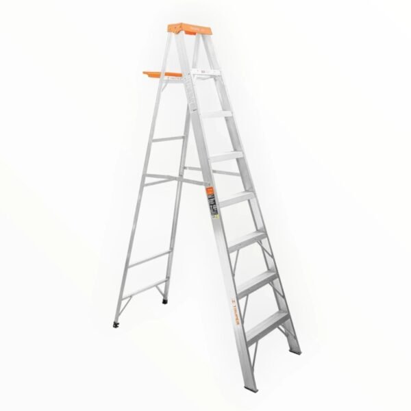 ESCALERA TIJERA ALUMINIO TIPO II 7 ESCALONES 2.40MTS 10337 (NARANJA)